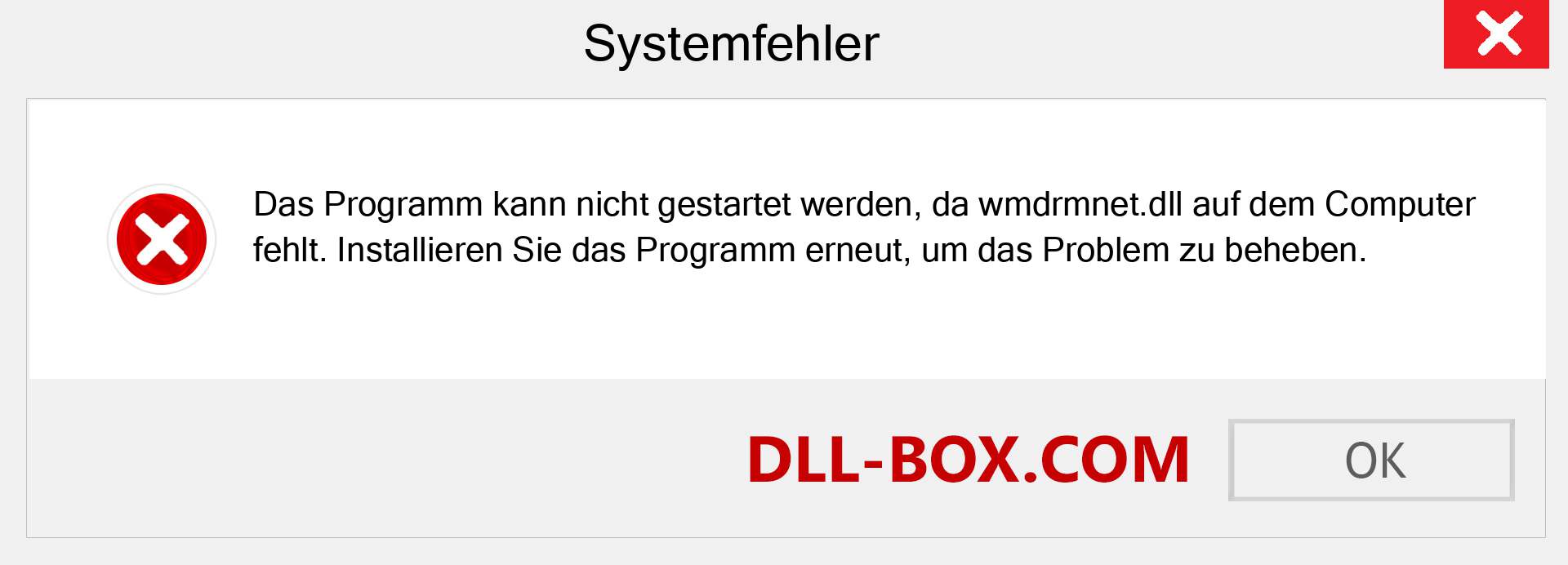 wmdrmnet.dll-Datei fehlt?. Download für Windows 7, 8, 10 - Fix wmdrmnet dll Missing Error unter Windows, Fotos, Bildern